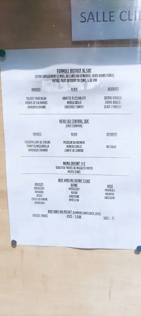 Menü_Le Central_Cambo-les-Bains_Bild_3