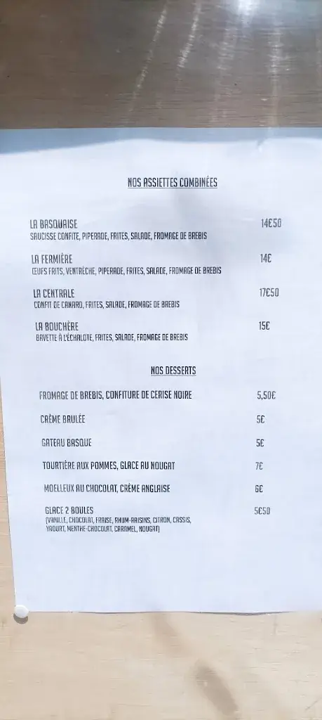 Menü_Le Central_Cambo-les-Bains_Bild_4