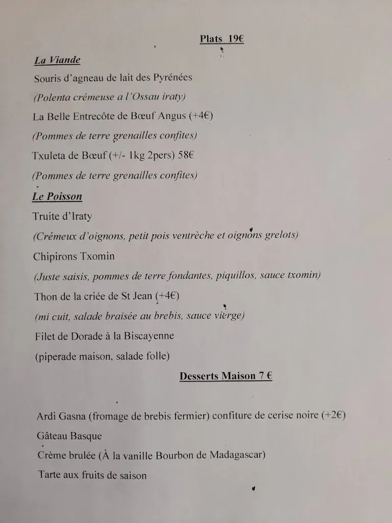 Menu_Auberge chez Tante Ursule_Cambo-les-Bains_immagine_1