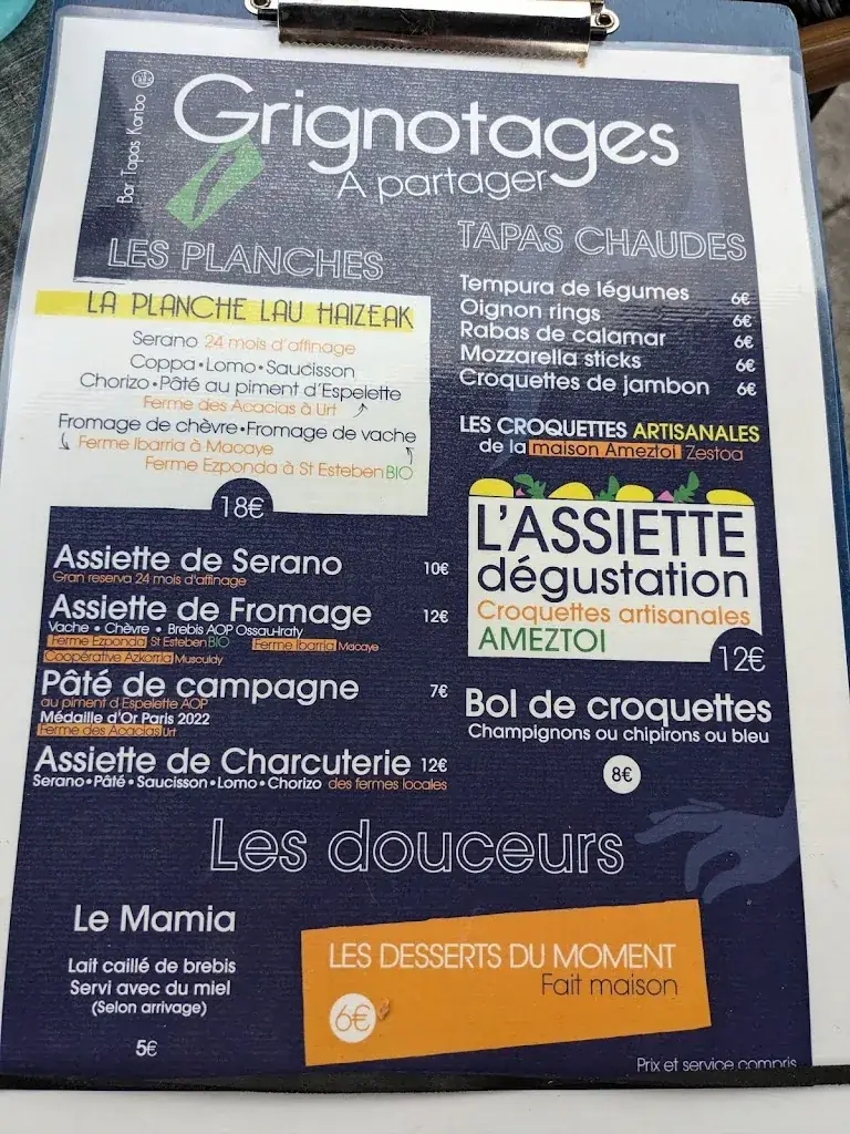 Menu_Lau Haizeak Bar Tapas_Cambo-les-Bains_image_1