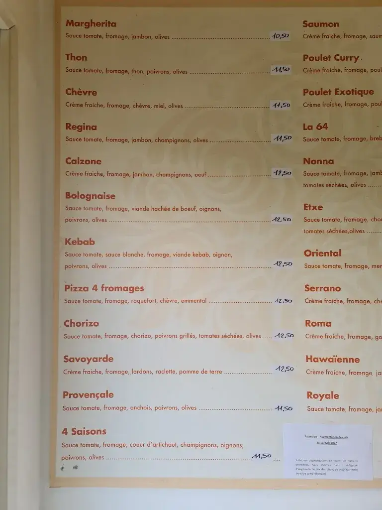 Menu_Pizza 64_Cambo-les-Bains_immagine_4