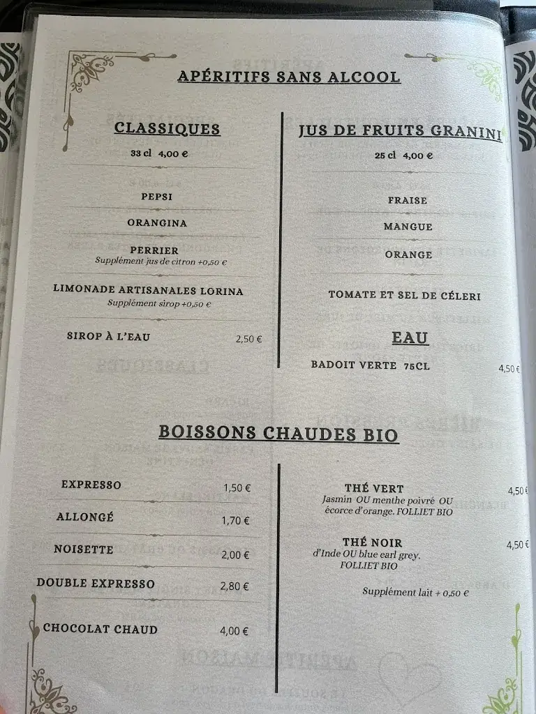 Menu_Restaurant la Bourboule LA TABLE DE GRAËL LA ROCHE DES FÉES_Bourboule_image_3