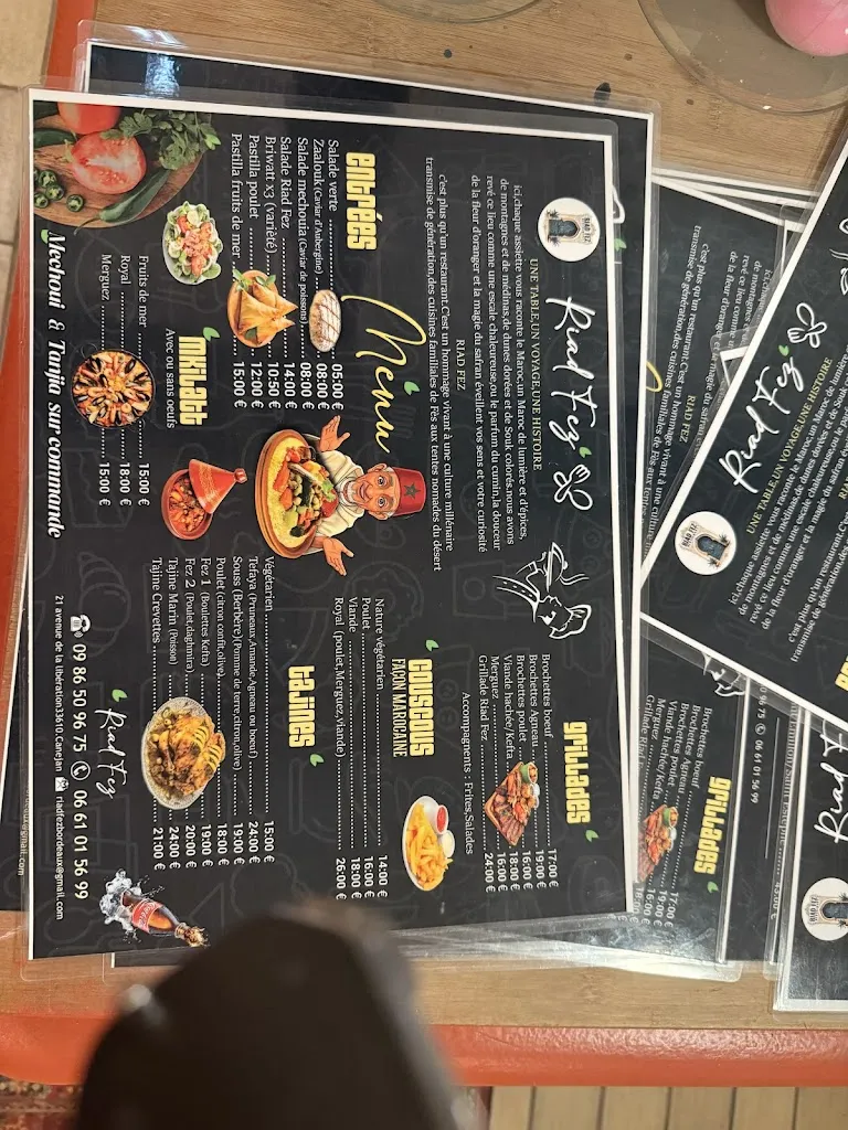 Menu_Riad fez canejan_Canéjan_immagine_1