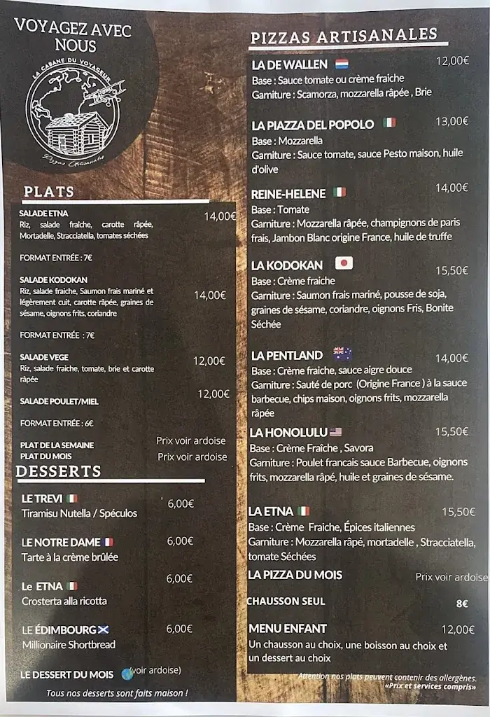 Menu_La cabane du voyageur_Cestas_image_1