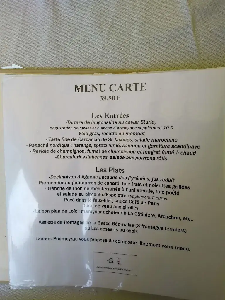 Menu_Les Chais d'Haussmann_Cestas_image_1