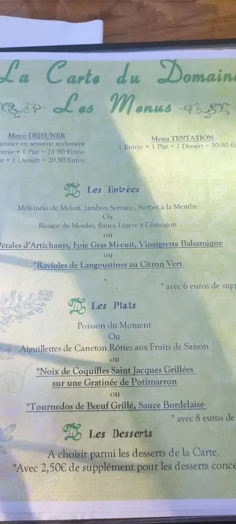 Menu_Le Domaine des Tentations_Gradignan_image_3