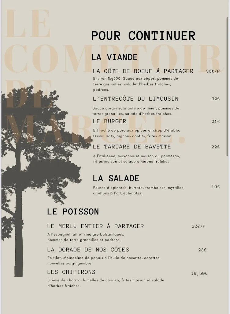 Menu_Le Comptoir de Marcel_Carcans_image_1
