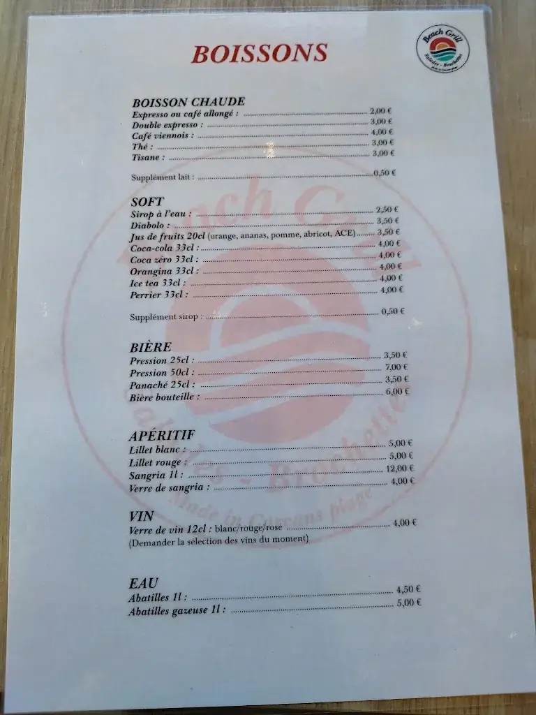 Menu_Beach Grill_Carcans_immagine_3