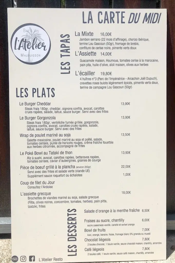 Menu_L'Atelier Resto_Carcans_image_1