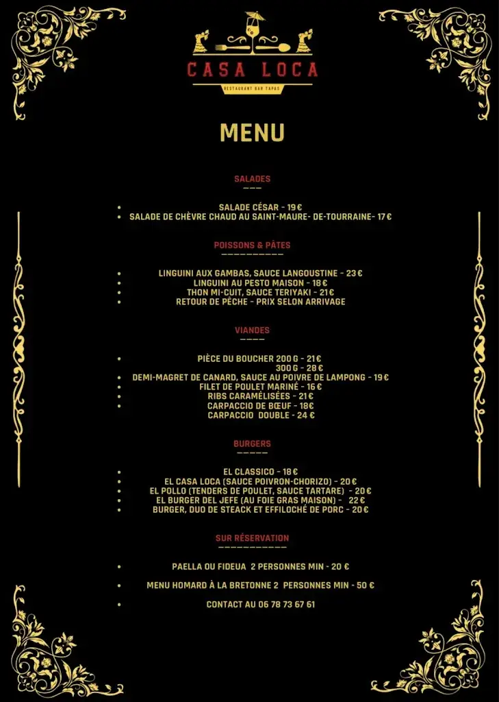 Menu_Casa Loca_Carcans_image_2