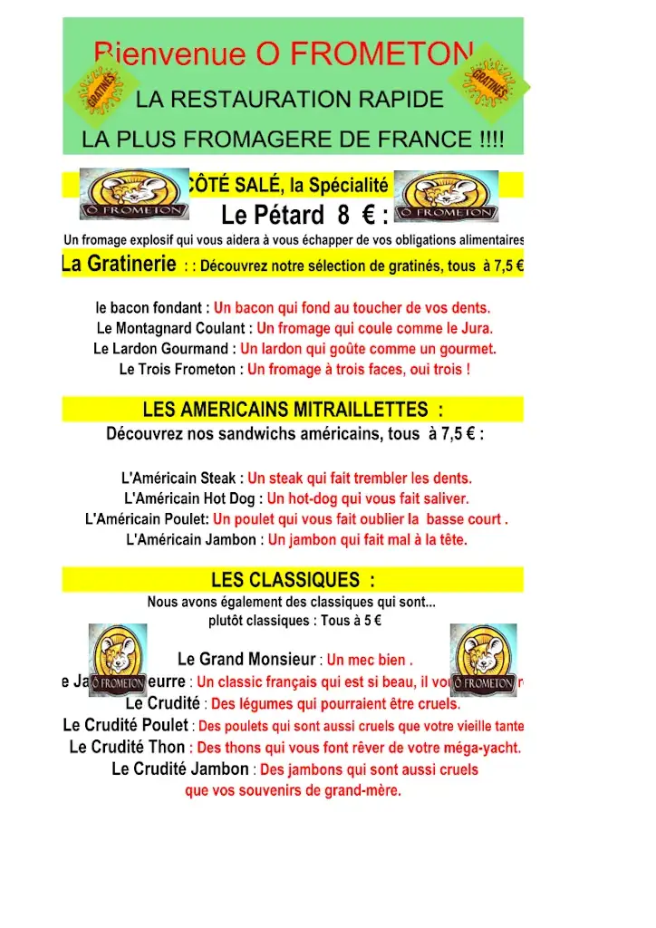 Menu_Ô FROMETON_Carcans_image_1