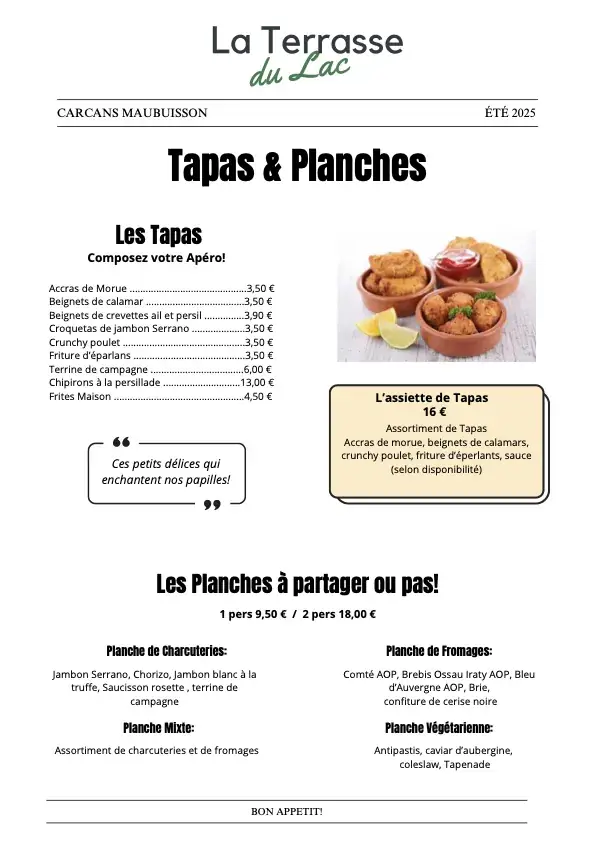 Menu_La Terrasse du Lac / Pizza à emporter_Carcans_image_4