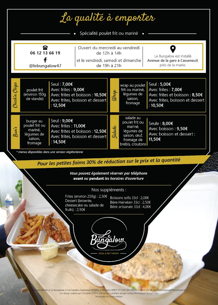 Menu_Le Bungalow - restauration rapide Casseneuil_Casseneuil_image_2