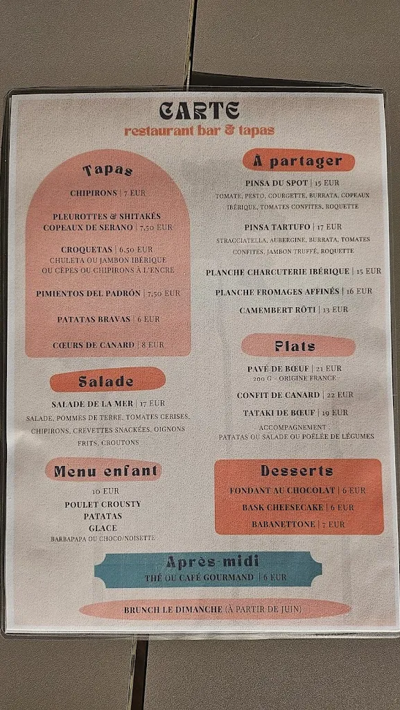 Menu_Le Spot Casteljaloux_Casteljaloux_image_2