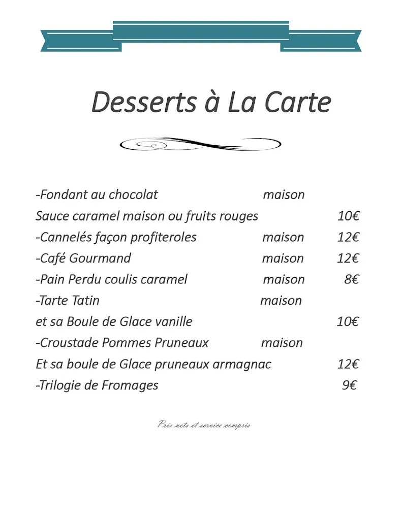 Menu_Restaurant Les Cordeliers & Hôtel Les Cordeliers_Casteljaloux_image_3