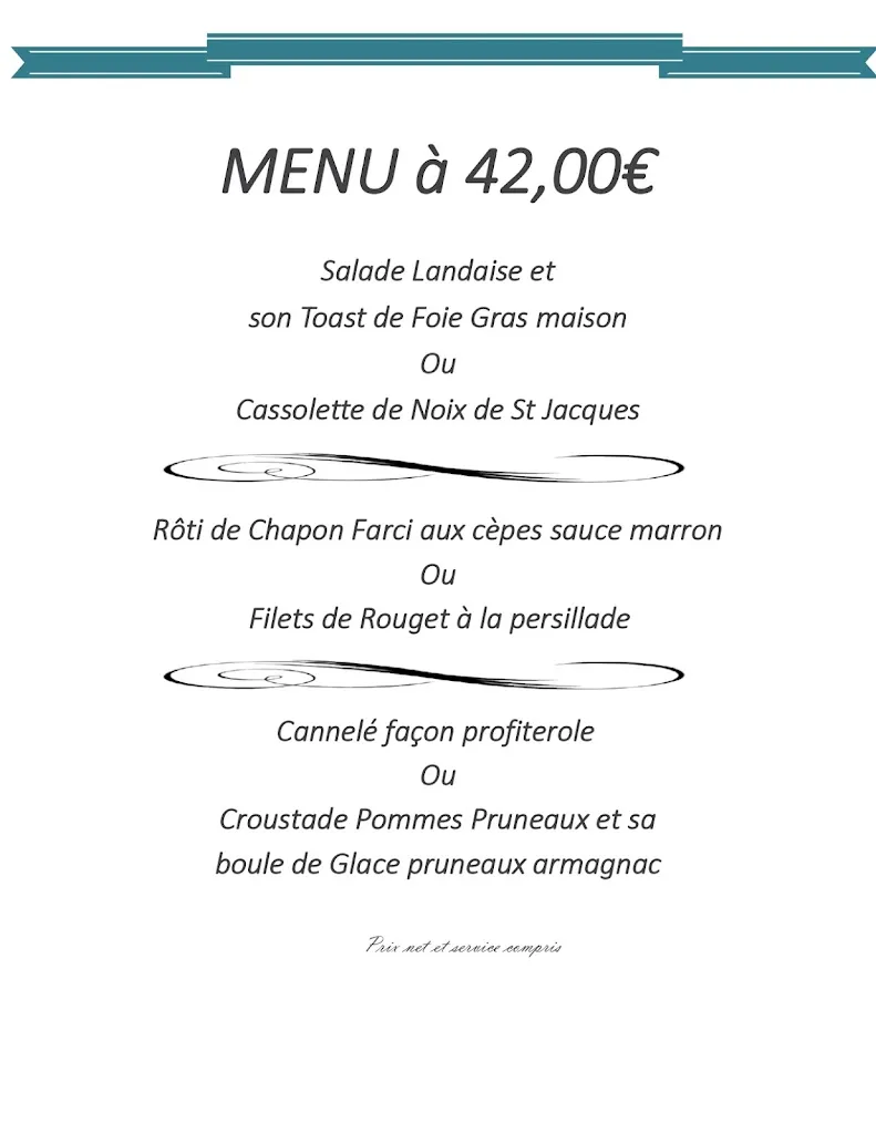 Menu_Restaurant Les Cordeliers & Hôtel Les Cordeliers_Casteljaloux_image_4