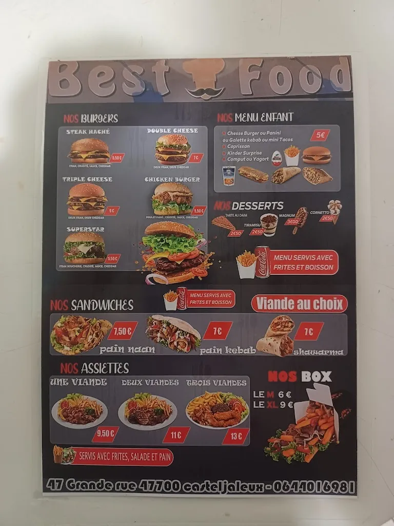 Menu_Best Food_Casteljaloux_image_1