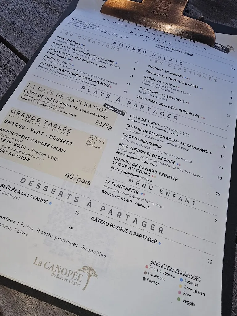 Menu_La Canopée de Serres-Castet_Serres-Castet_image_2