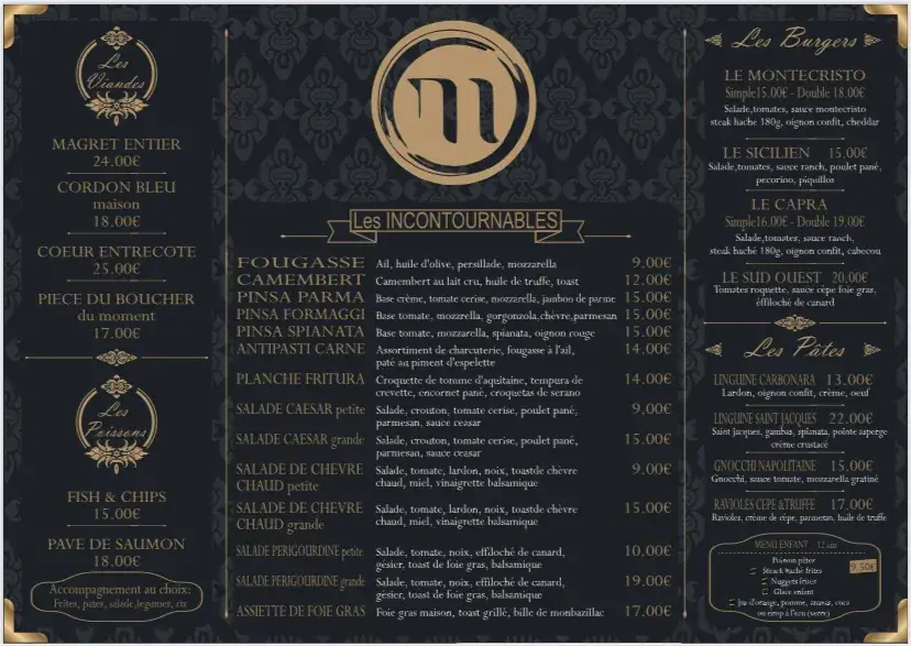 Menu_Restaurant Pizzeria Montecristo_Bournel_image_2