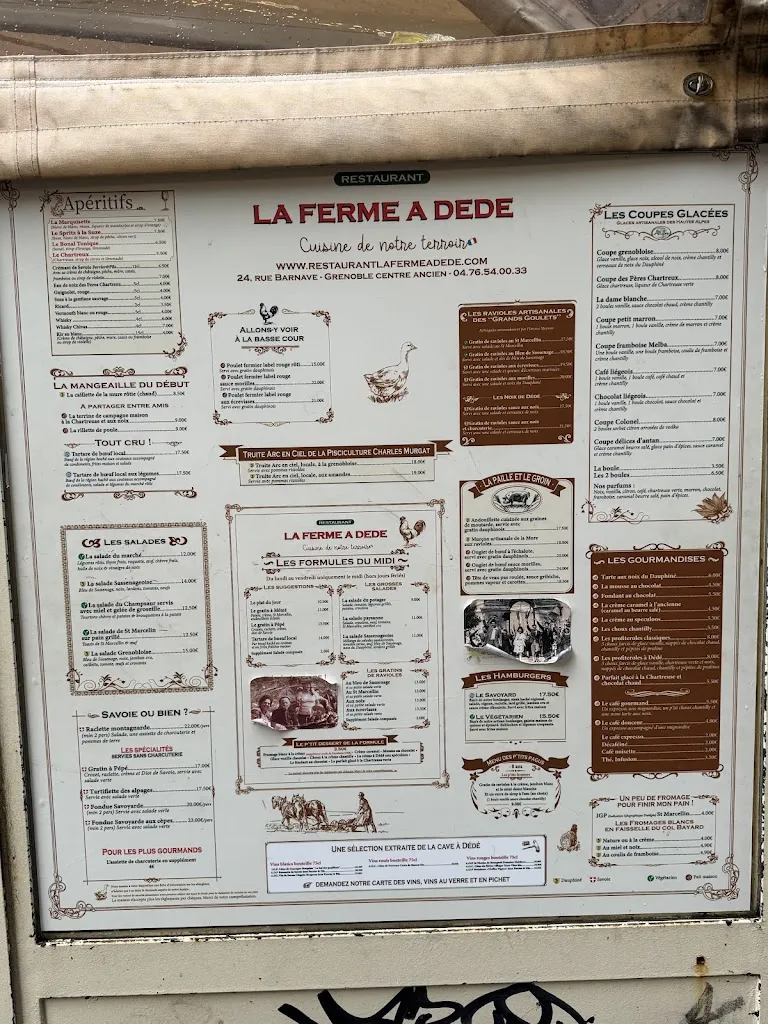 Menu_La Ferme à Dédé_Grenoble_image_1