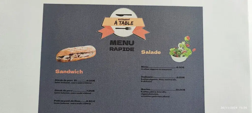 Menu_A TABLE_Castillon-la-Bataille_image_1