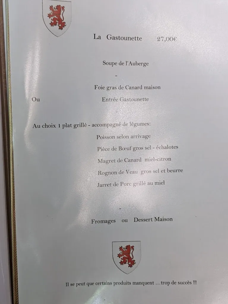 Menu_Auberge Gasconne_Saint-Pey-de-Castets_image_2