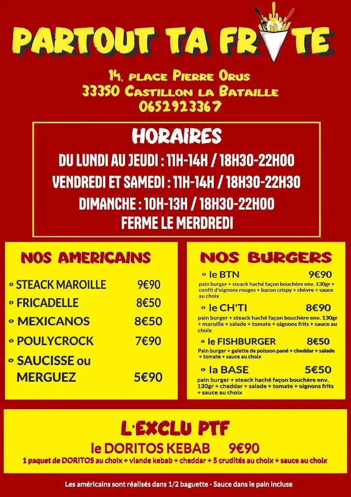 Menu_PARTOUT TA FRITE_Castillon-la-Bataille_image_2