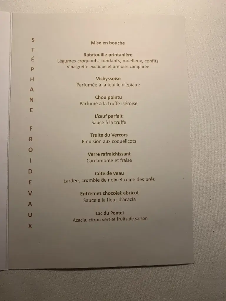 Menu_Maison Fantin Latour - Stéphane Froidevaux_Grenoble_immagine_3