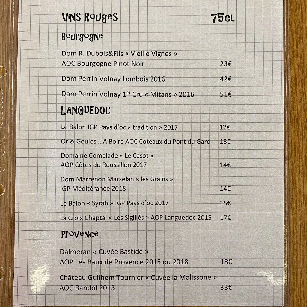 Menu_La Brasserie du Centre_Castillon-la-Bataille_image_2