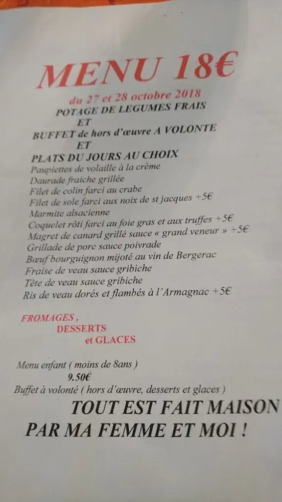 Menu_L' Escale Gourmande_Châlus_immagine_1