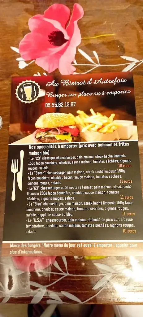 Menu_Au Bistrot D'autrefois_Chambon-sur-Voueize_image_3