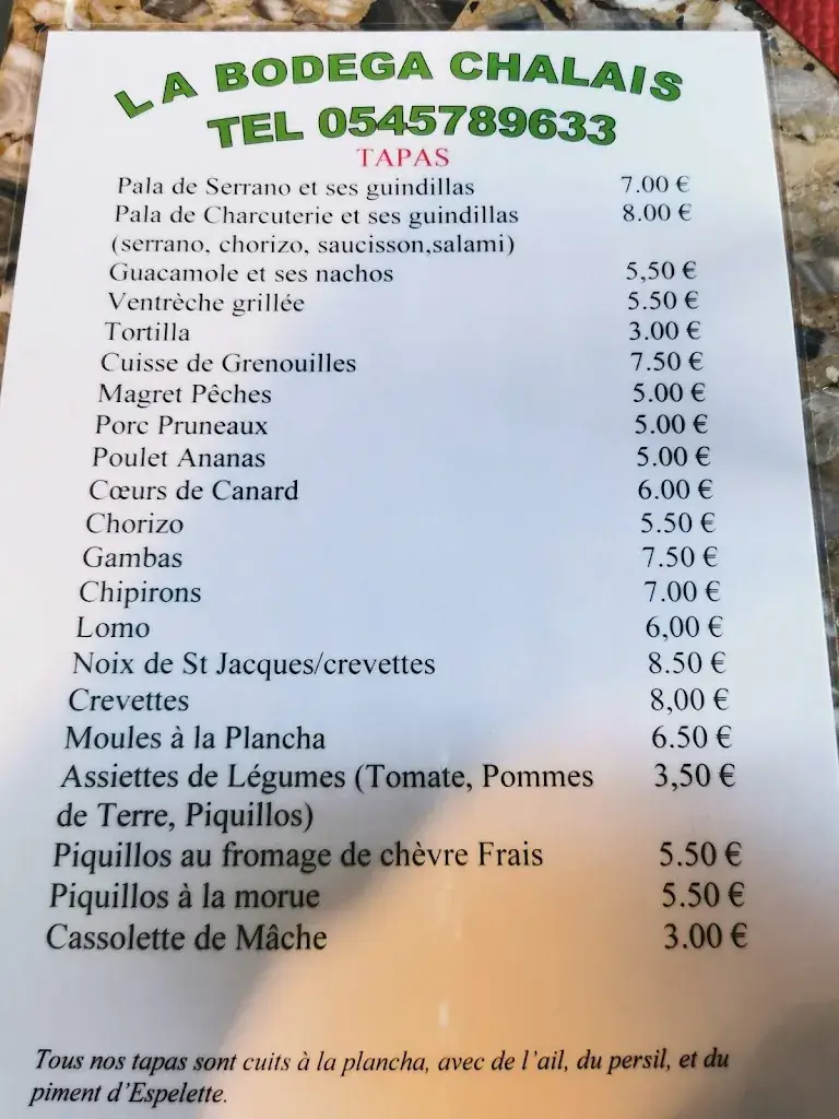 Menu_La Bodega_Chalais_immagine_1