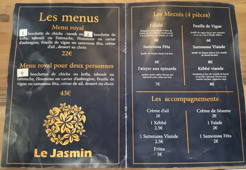 Menu_Le jasmin_Champniers_imagen_4