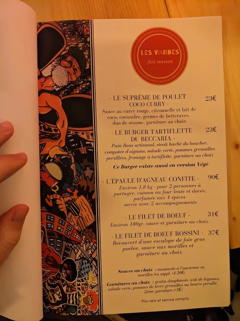 Menu_Le Beccaria_Grenoble_image_1