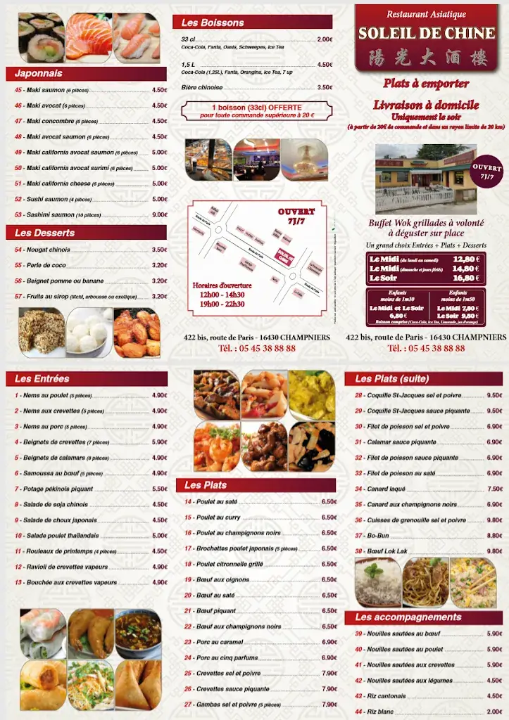 Menu_Soleil de Chine_Champniers_image_1