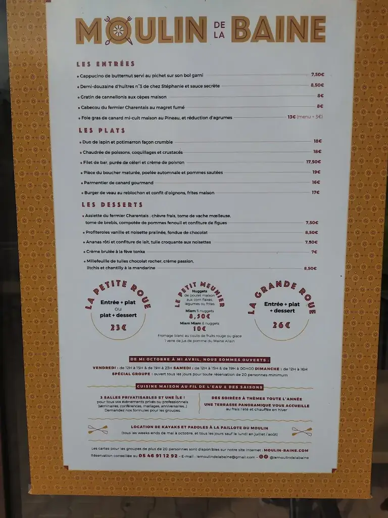 Menu_Le Moulin de la Baine_Chaniers_image_3