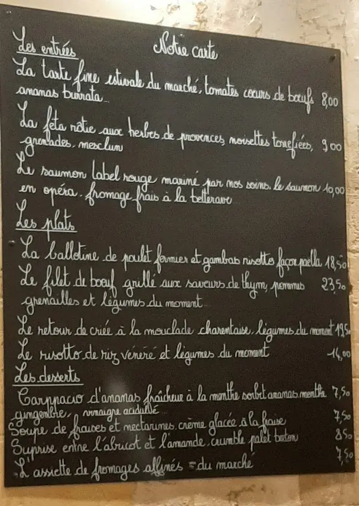 Menu_Restaurant la cave passe a table_Saintes_image_3