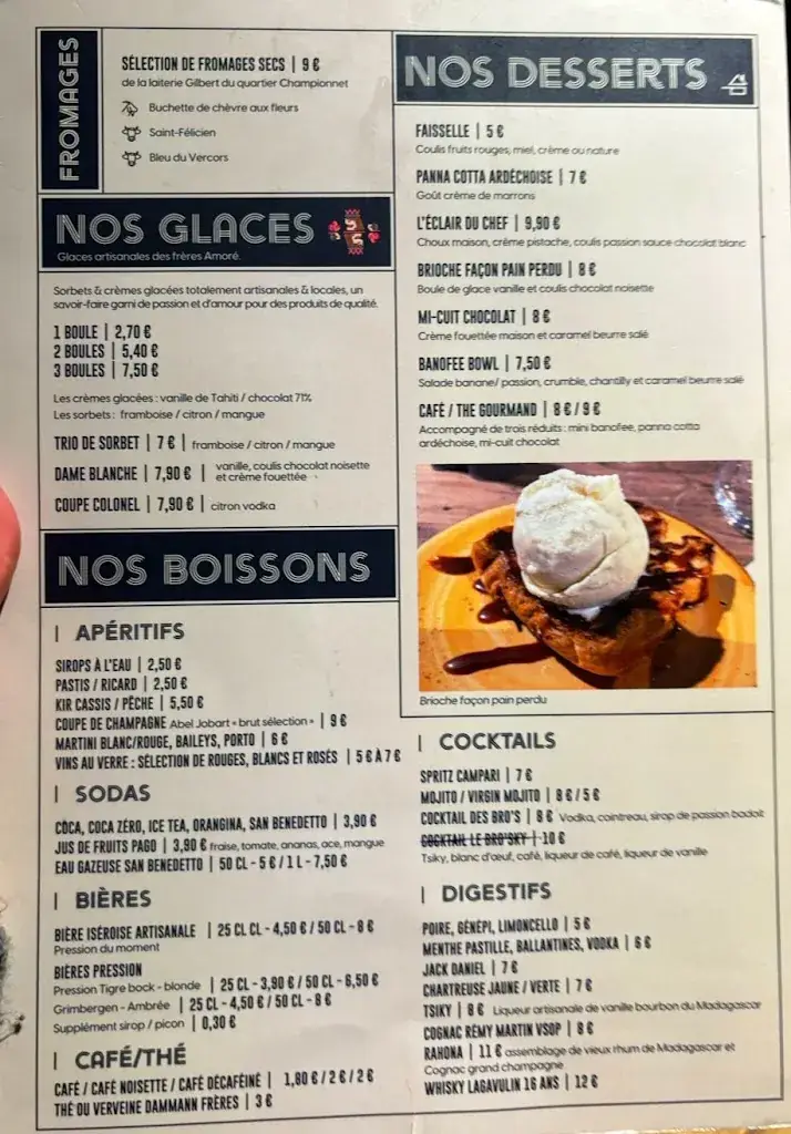 Menu_Restaurant La Table des Bro's Grenoble_Grenoble_image_1