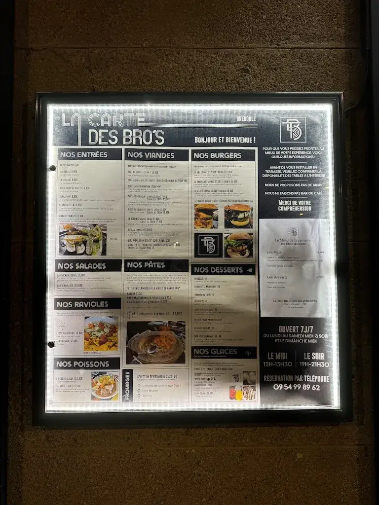 Menu_Restaurant La Table des Bro's Grenoble_Grenoble_image_4