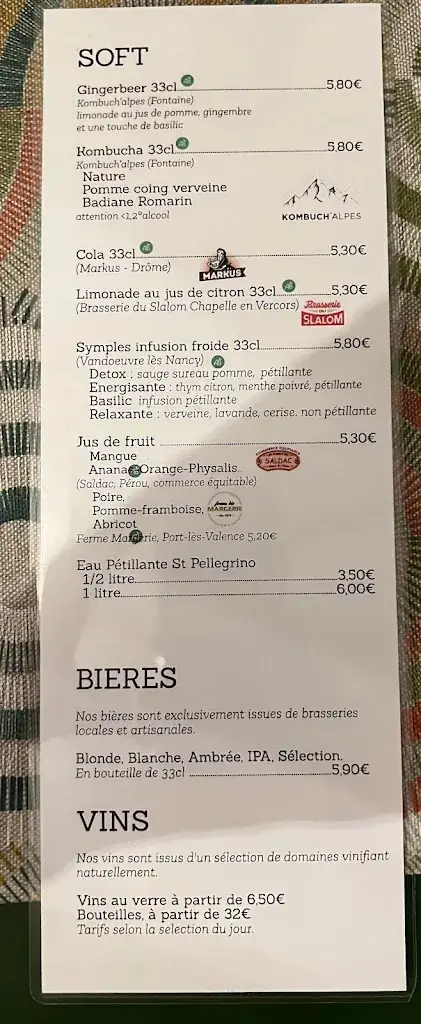 Menü_Restaurant L'Aiguillage_Grenoble_Bild_2