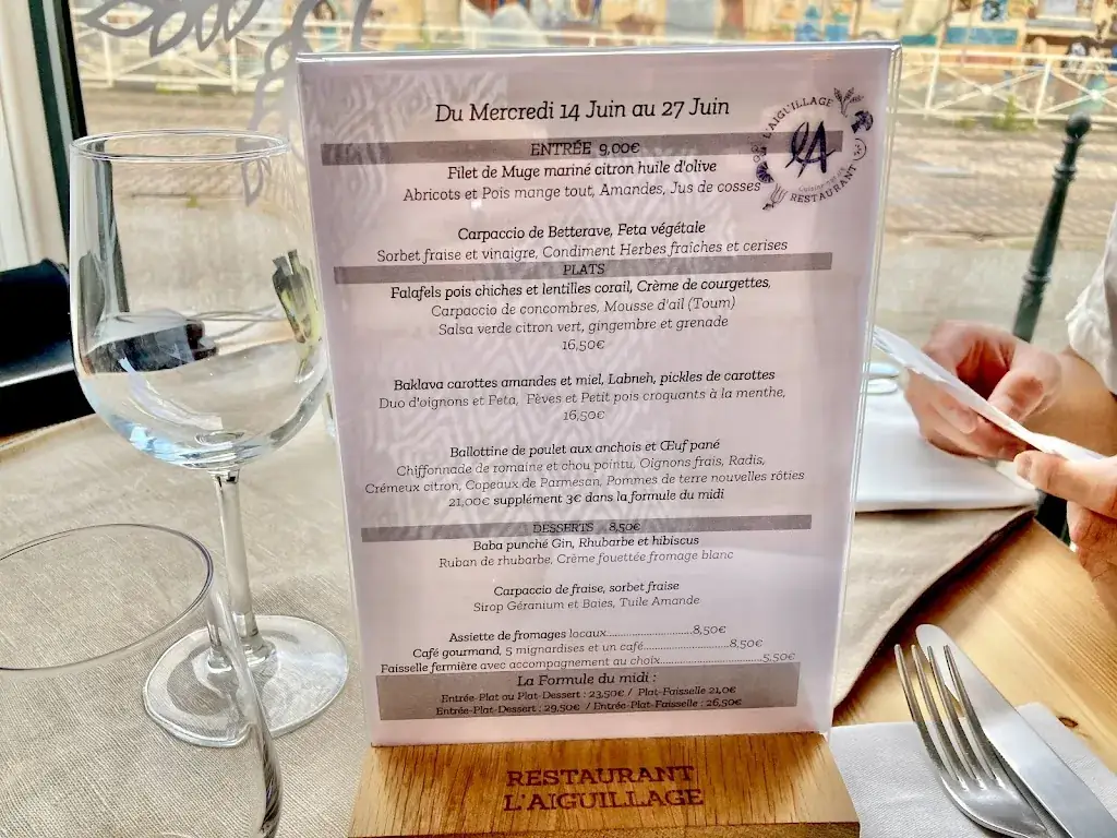 Menü_Restaurant L'Aiguillage_Grenoble_Bild_4