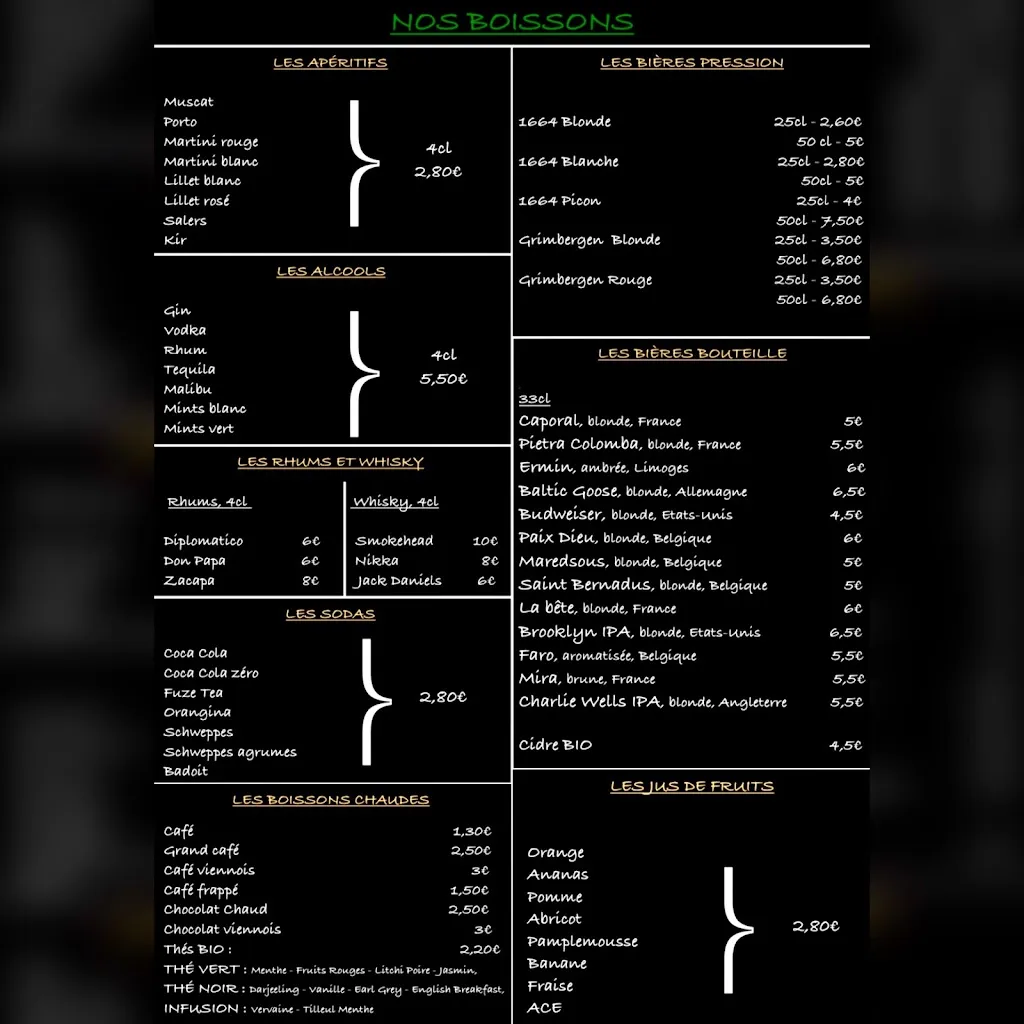 Menu_La Calèche_Tulle_image_3