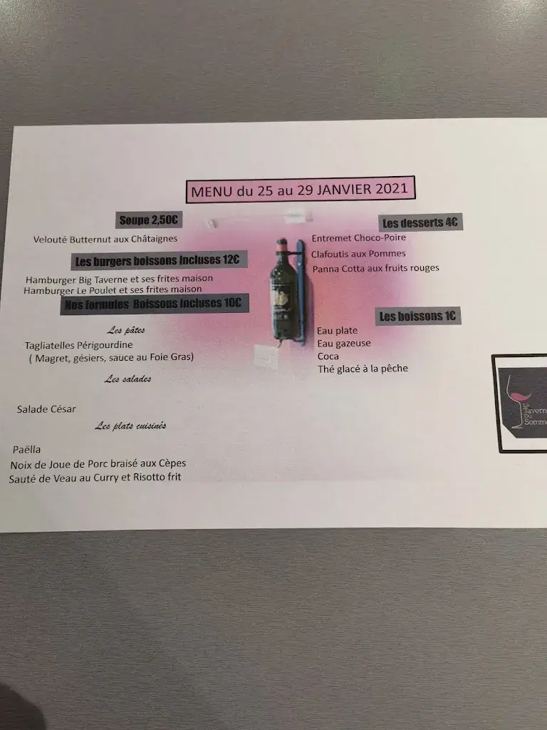 Menu_La Taverne du Sommelier_Tulle_image_3