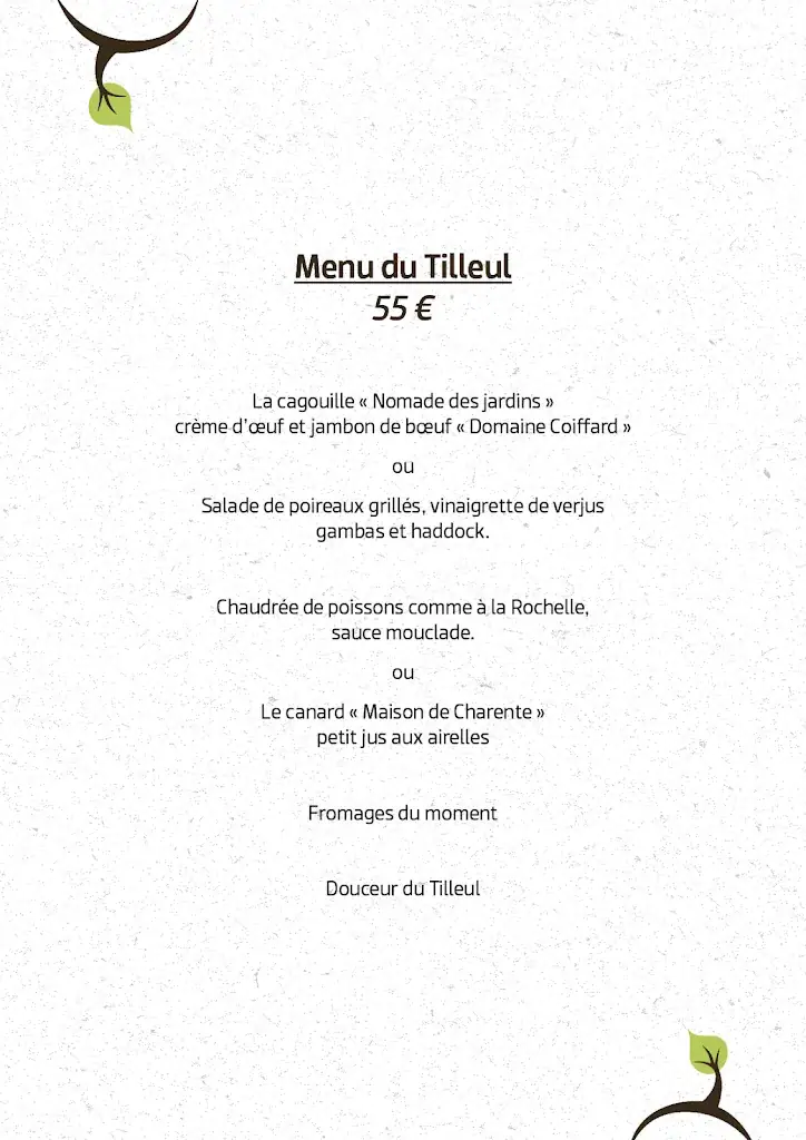 Menu_Le Tilleul du Gourmet_Chasseneuil-sur-Bonnieure_image_2