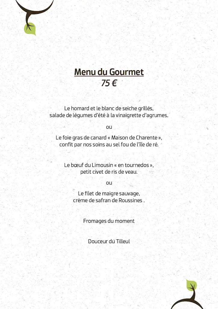 Menu_Le Tilleul du Gourmet_Chasseneuil-sur-Bonnieure_image_4
