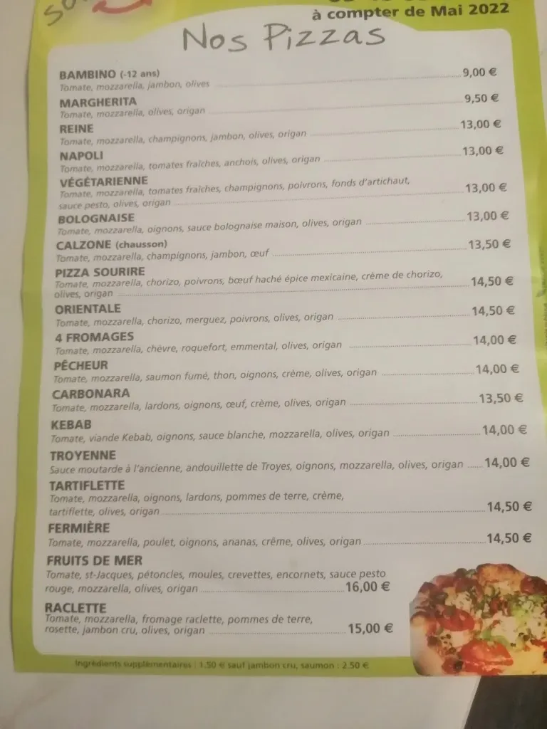 Menu_Pizzéria Sourire_Chasseneuil-sur-Bonnieure_image_1