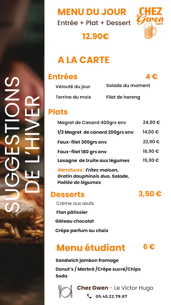Menu_Le Victor Hugo chez Gwen_Chasseneuil-sur-Bonnieure_image_1