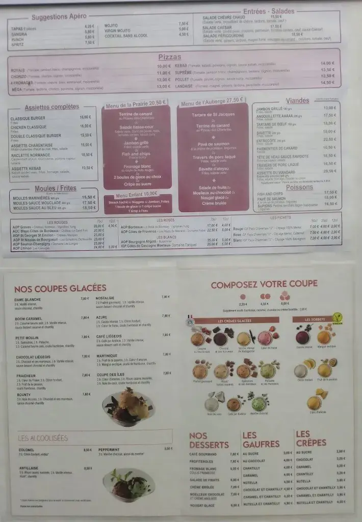 Menu_AUBERGE DE LA PRAIRIE_Mainxe-Gondeville_image_1