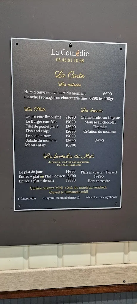 Menu_La comédie_Jarnac_image_1