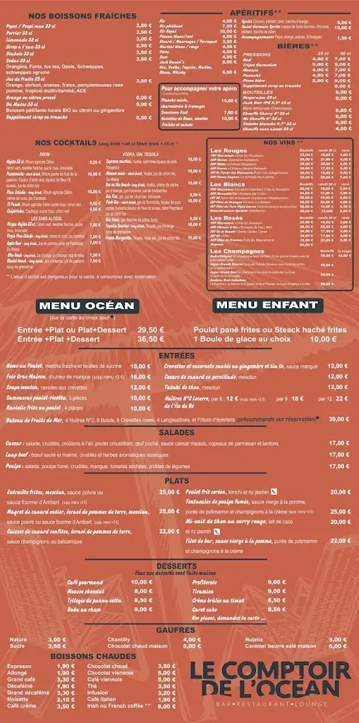 Menu_Le Comptoir de l'Océan_Châtelaillon-Plage_image_1